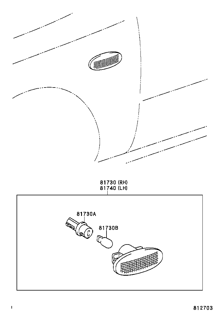 81515-8Y005 SOCKET & WIRE, SIDE TURN SIGNAL LAMP product image