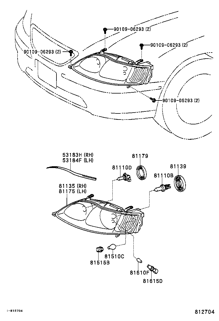 81150-YF010 HEADLAMP ASSY, LH product image