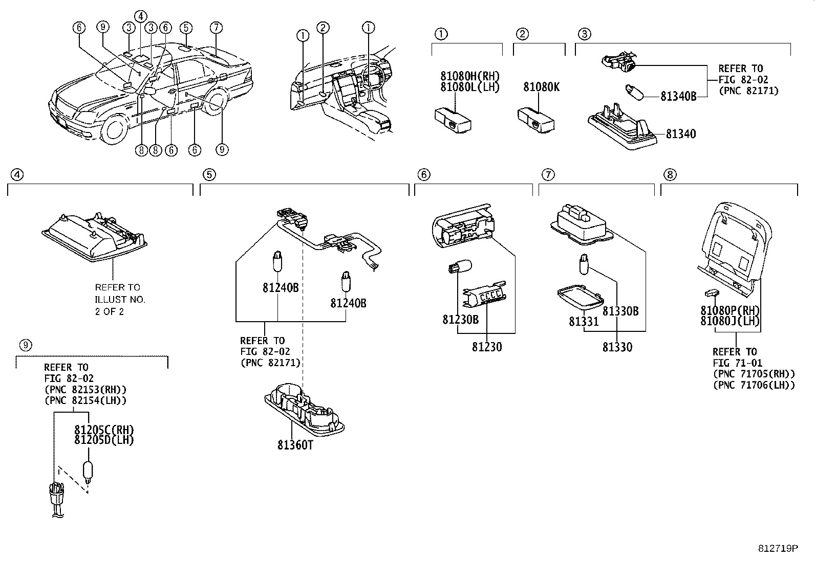 81260-30740-B0 LAMP ASSY, MAP product image