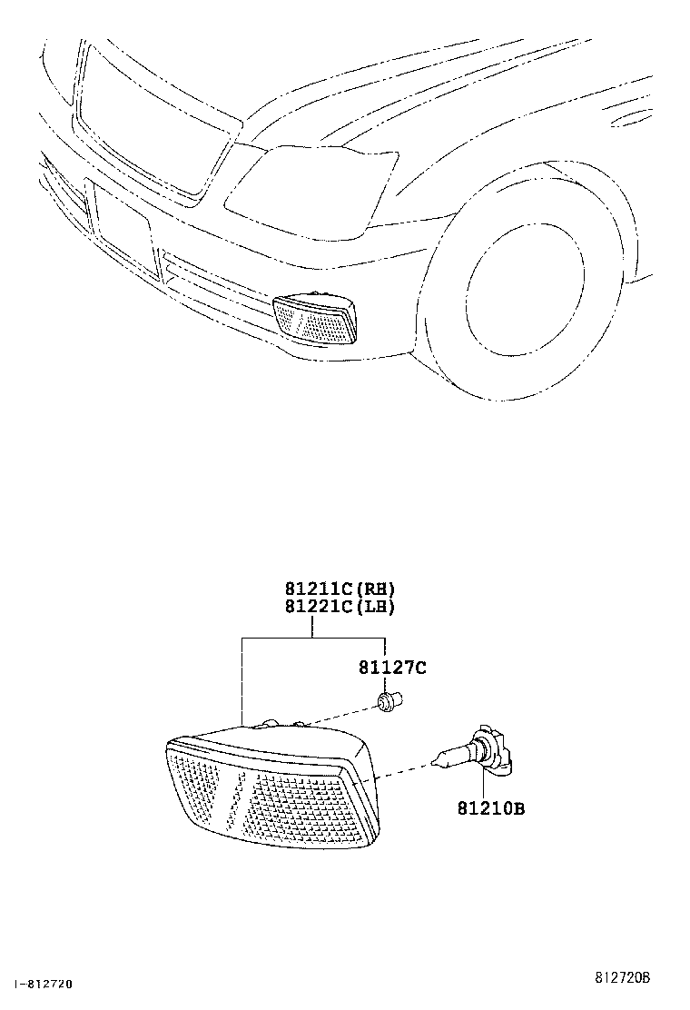 81211-30290 LAMP UNIT, FOG LAMP, RH product image