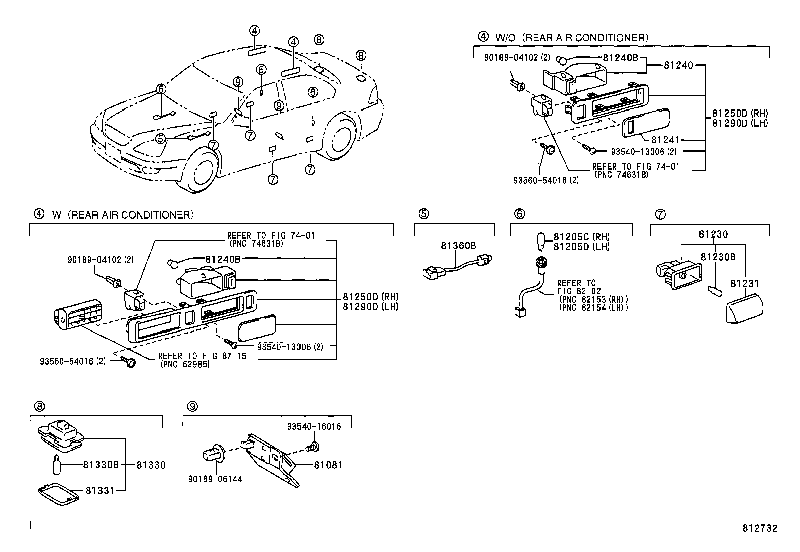 81260-50360-B0 LAMP ASSY, MAP product image