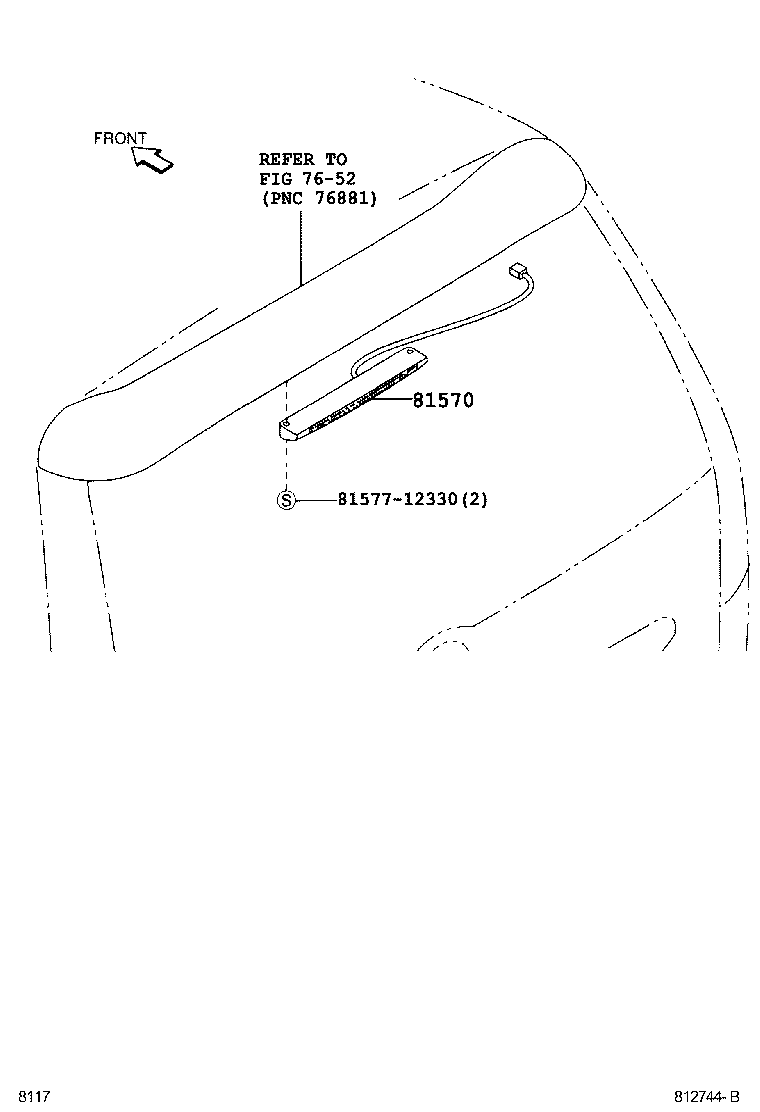 Toyota 81570-BZ130 LAMP ASSY, CENTER STOP