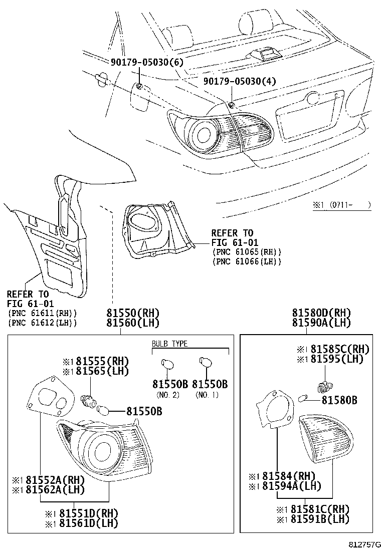 81550-02430 LAMP ASSY, REAR COMBINATION, RH product image
