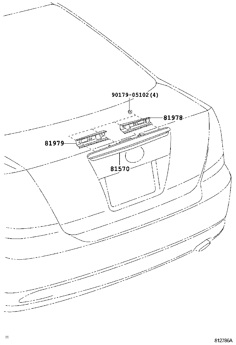 Toyota 81570-21100 LAMP ASSY, CENTER STOP