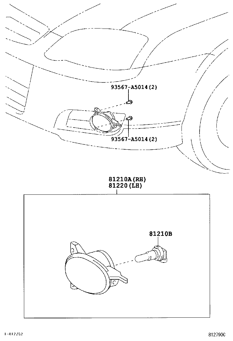 81229-12140 BRACKET, FOG LAMP, LH product image