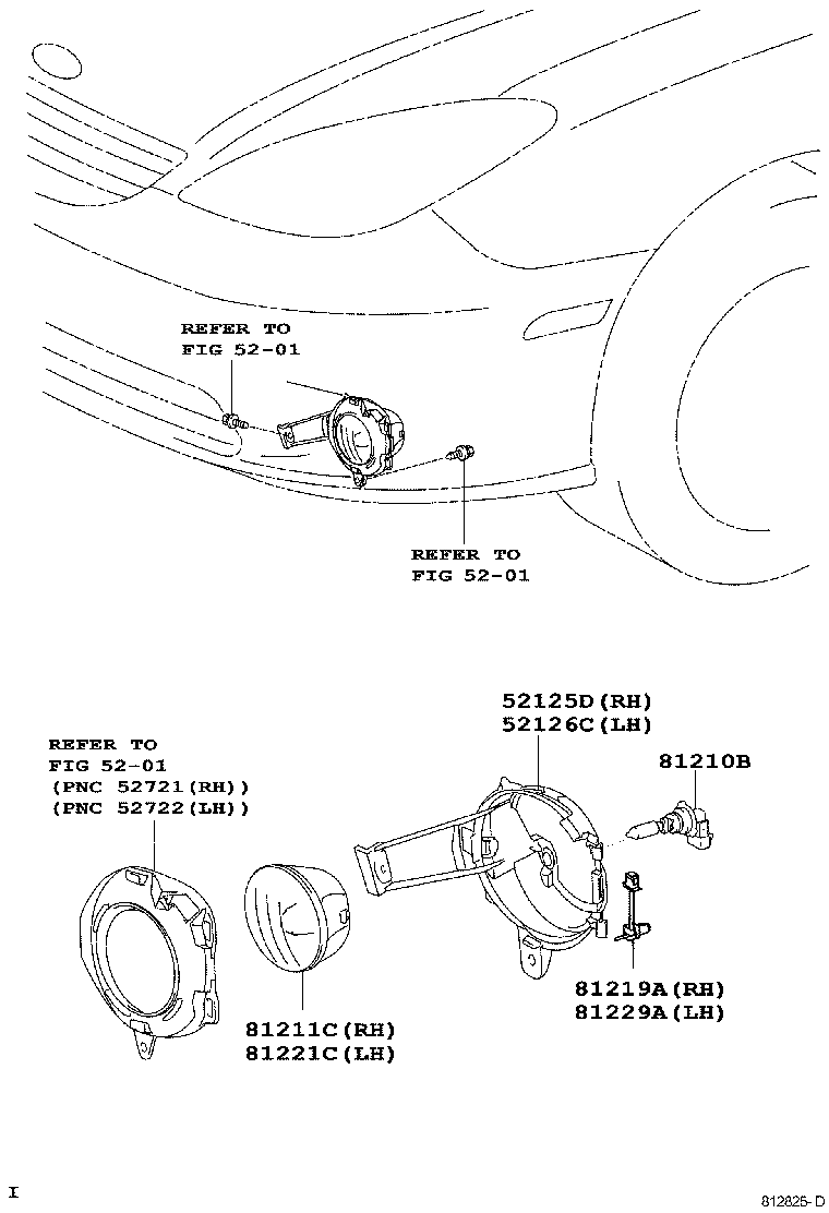 81211-AC040 LAMP UNIT, FOG LAMP, RH product image
