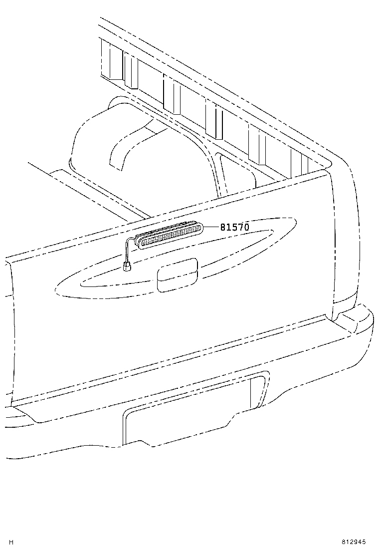 81570-71010 LAMP ASSY, CENTER STOP product image
