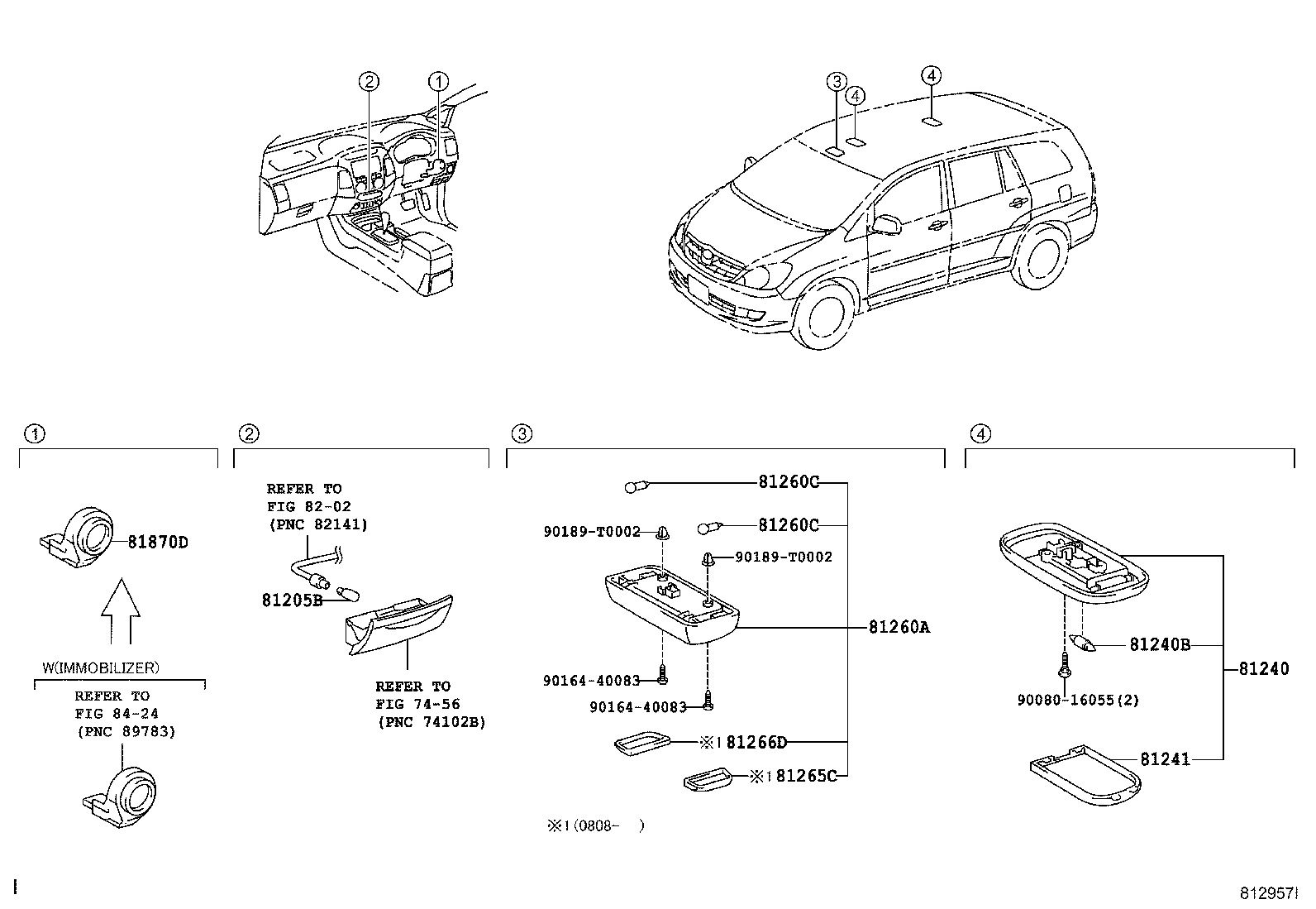 81870-0K010 LAMP ASSY, KEY CYLINDER product image