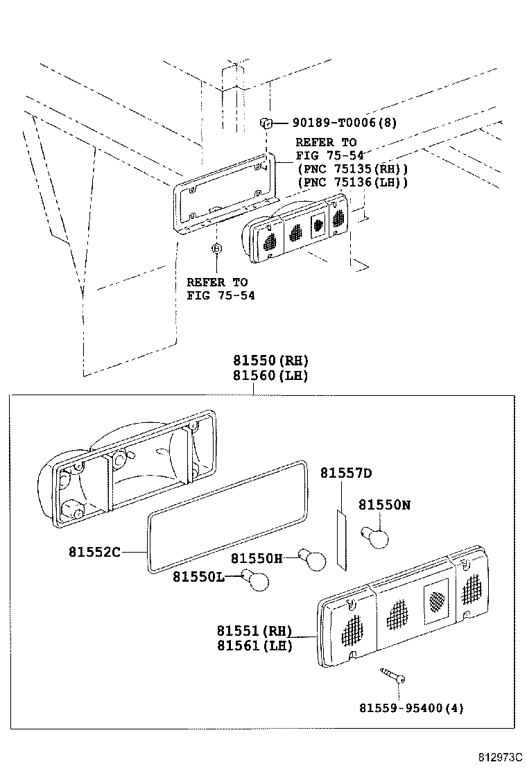 81550-0K040 LAMP ASSY, REAR COMBINATION, RH product image