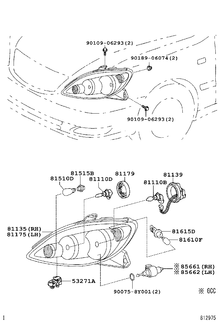 81130-YC110 UNIT ASSY, HEADLAMP, RH product image