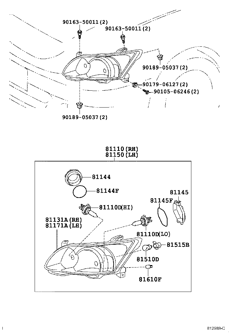 81110-02420 HEADLAMP ASSY, RH product image