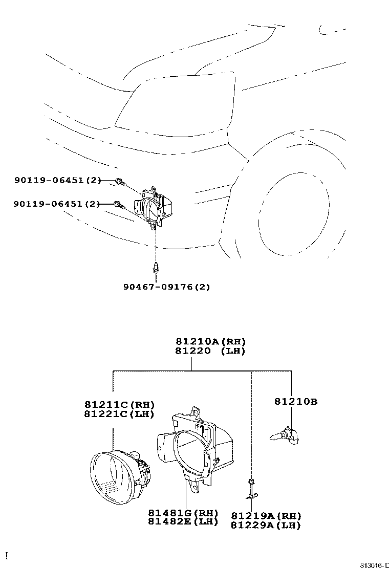 81482-28030 BRACKET, FOG LAMP, LH product image