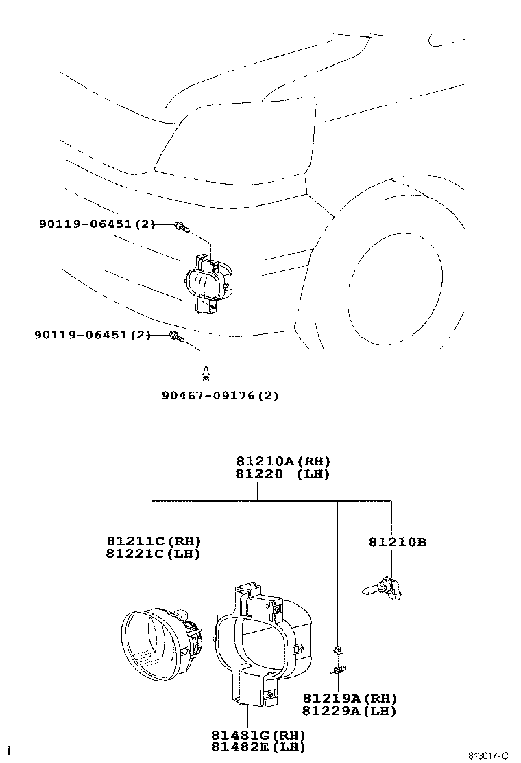 81482-28030 BRACKET, FOG LAMP, LH product image