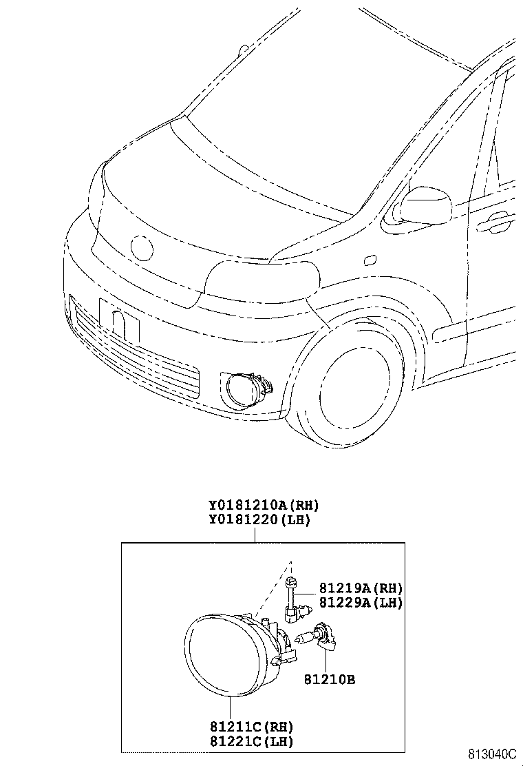 81218-52100 BRACKET, FOG LAMP, RH product image