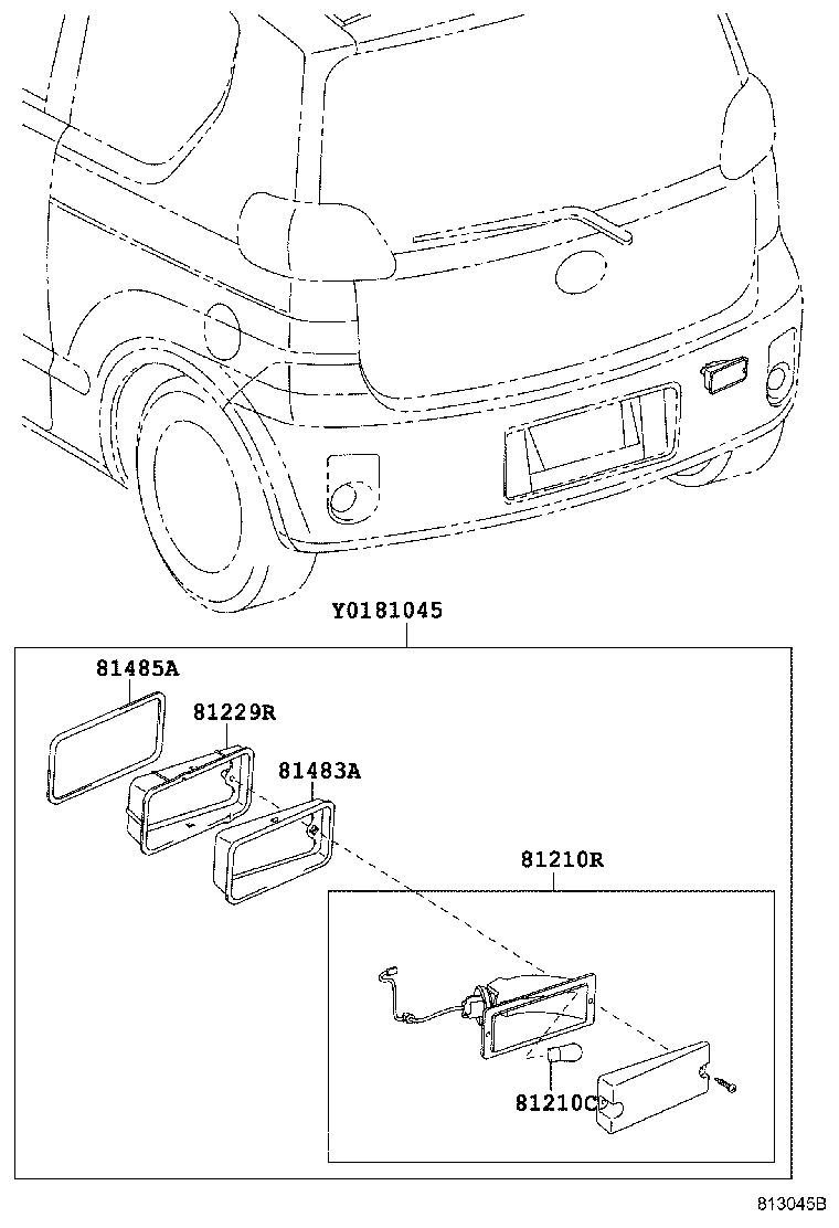81480-52050 LAMP ASSY, REAR FOG product image