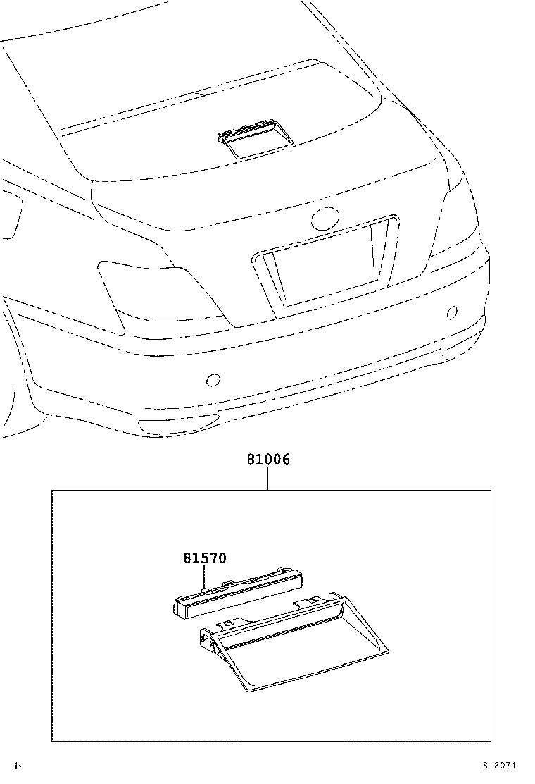 81570-0P021 LAMP ASSY, CENTER STOP product image