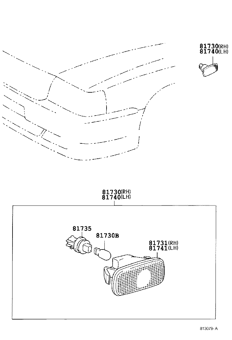 81730-43010 LAMP ASSY, SIDE TURN SIGNAL, RH product image