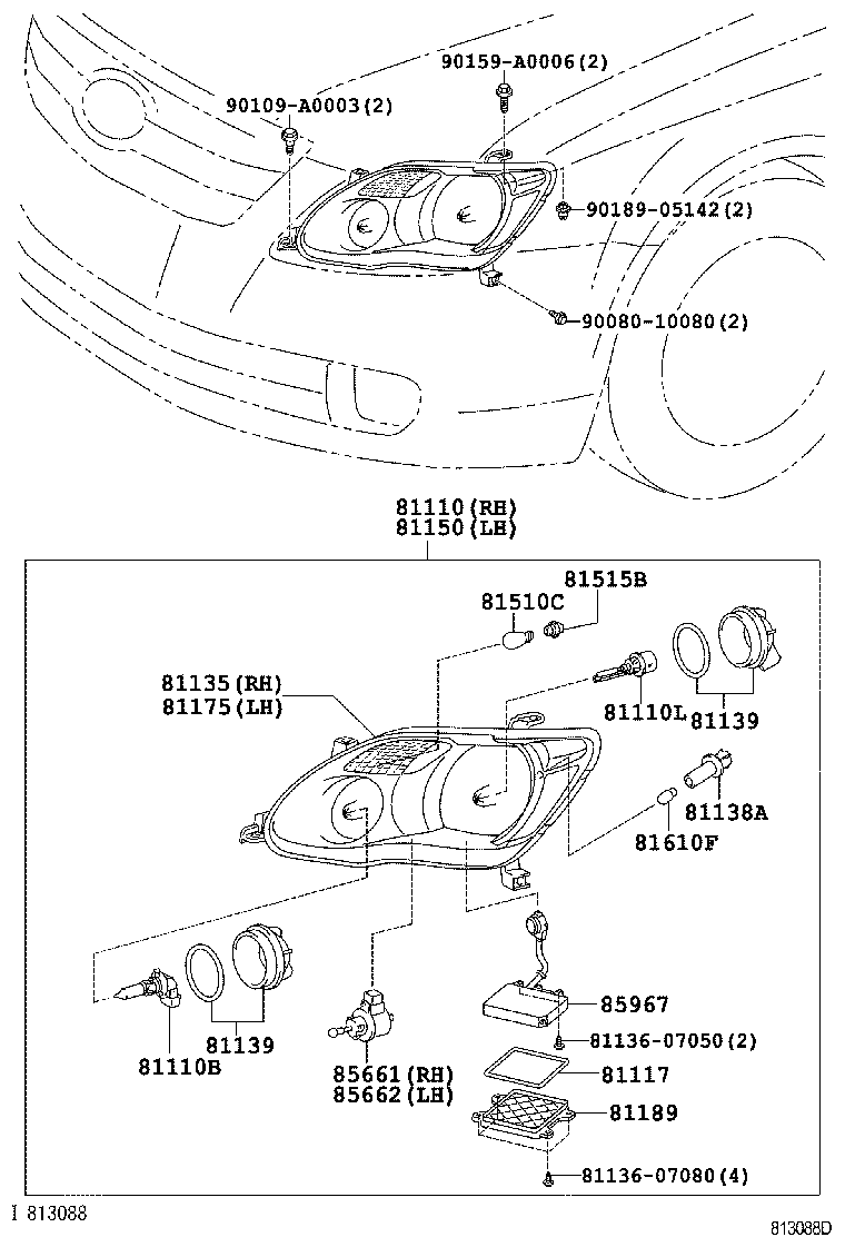 90981-AF005 BULB (FOR FRONT TURN SIGNAL LAMP) product image