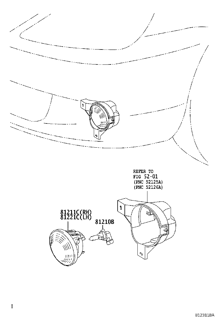 81211-20470 LAMP UNIT, FOG LAMP, RH product image