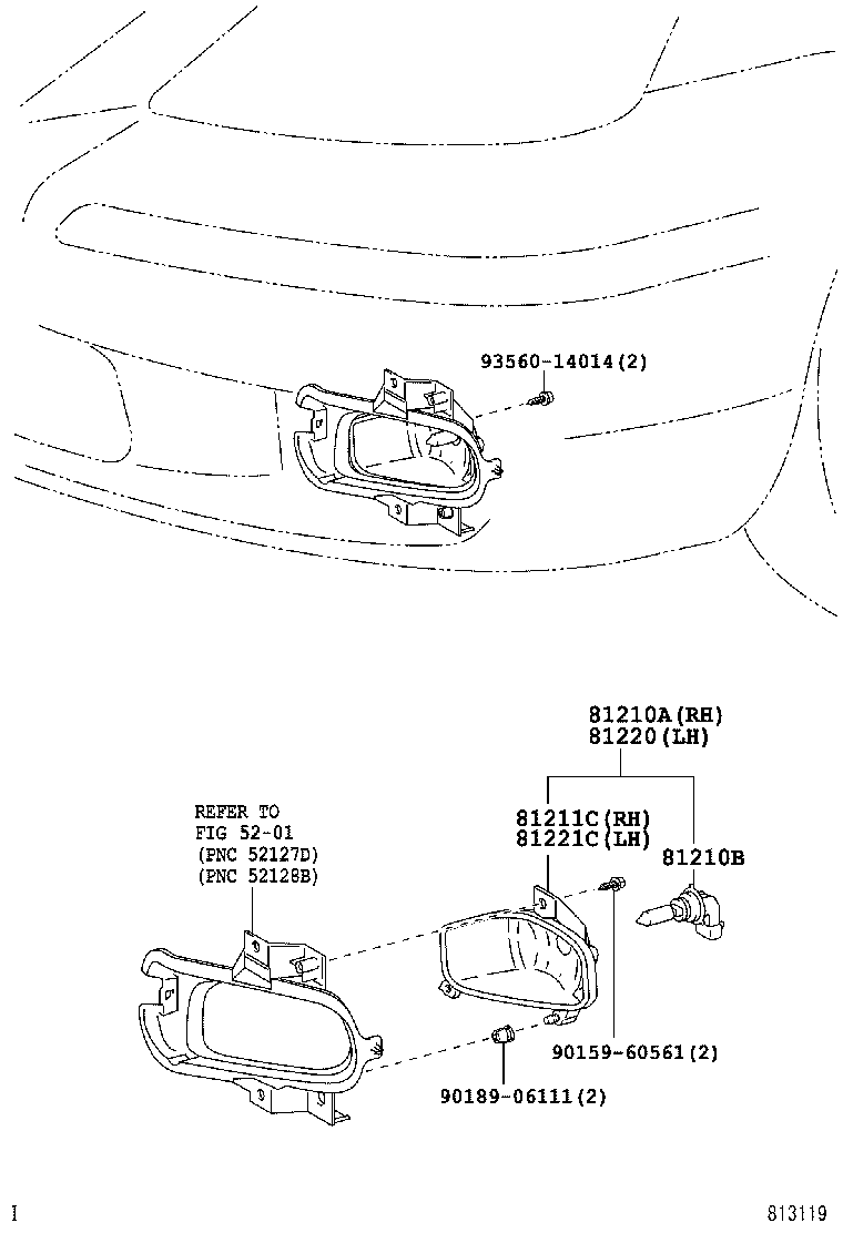 81211-20470 LAMP UNIT, FOG LAMP, RH product image