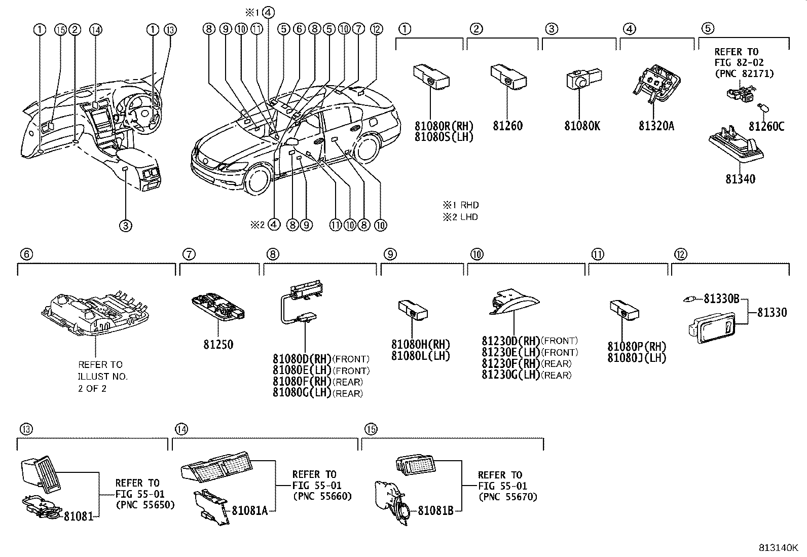 81081-30040 LAMP SUB-ASSY, INTERIOR ILLUMINATION product image