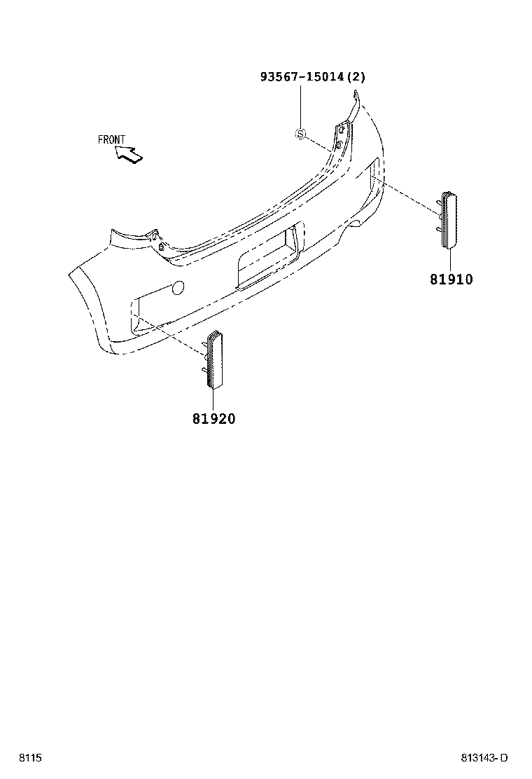 81920-B1010 REFLECTOR ASSY, REFLEX, LH product image