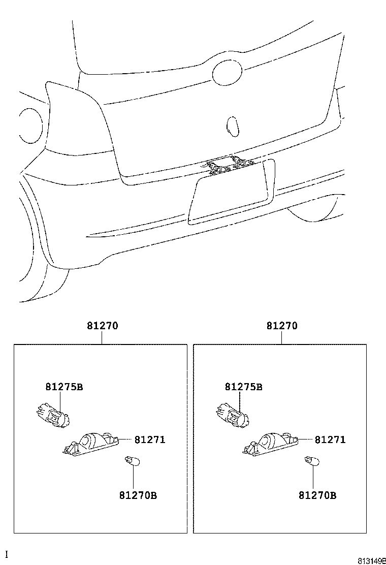 90075-60080 SOCKET PLUG, LICENSE PLATE LAMP product image