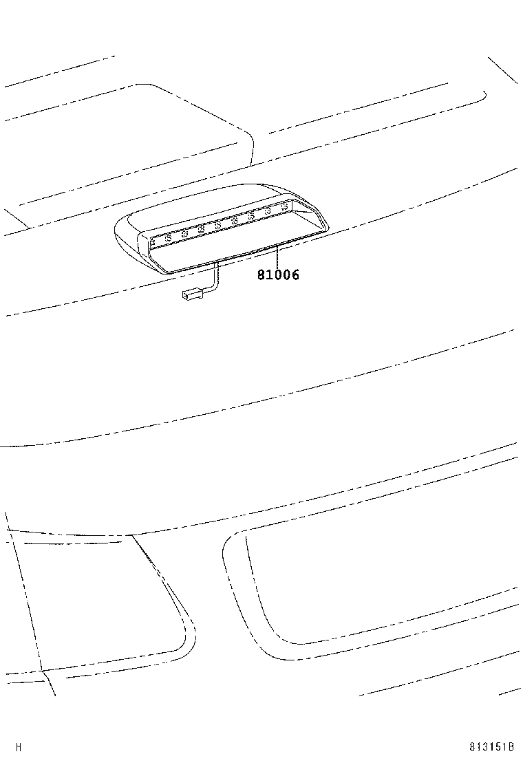 Toyota 81006-30010-C0 LAMP SET, STOP CENTER
