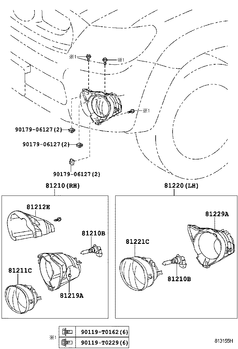81229-0K050 BRACKET, FOG LAMP, LH product image