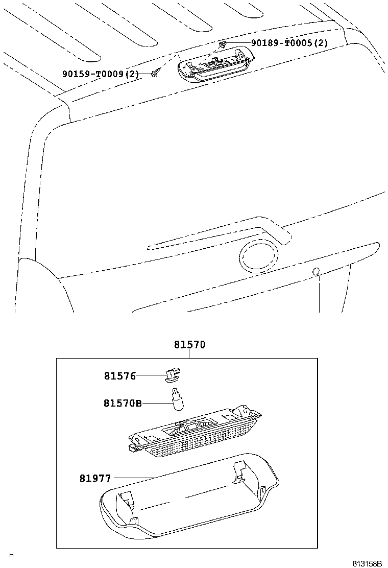 81570-0K030 LAMP ASSY, CENTER STOP product image