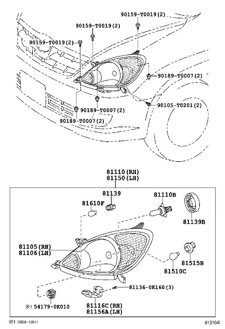 81110-0K331 HEADLAMP ASSY, RH product image