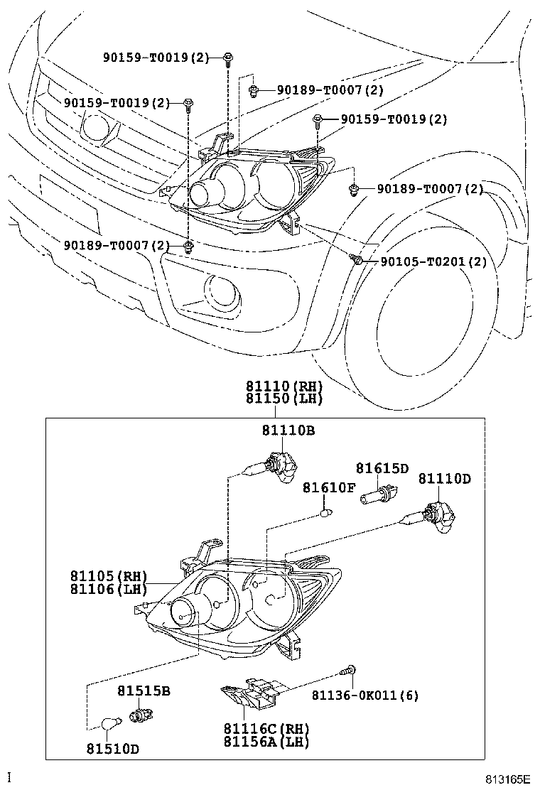 81150-0K280 HEADLAMP ASSY, LH product image