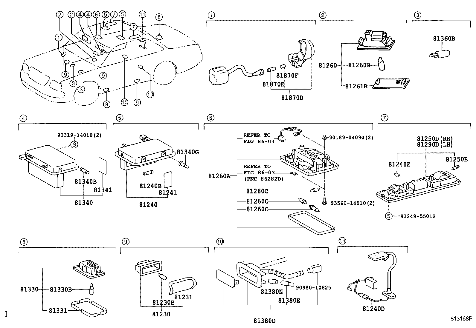 81024-40010 LAMP ASSY, ROOM, NO.2 product image