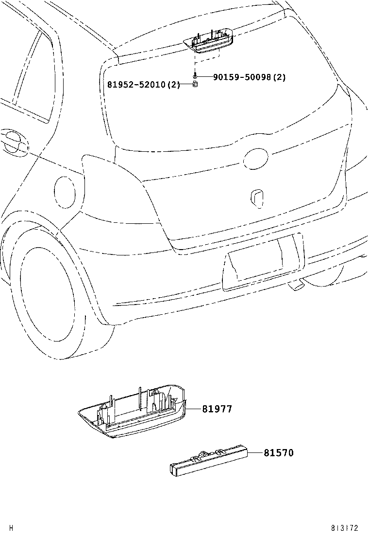 81570-52210 LAMP ASSY, CENTER STOP product image