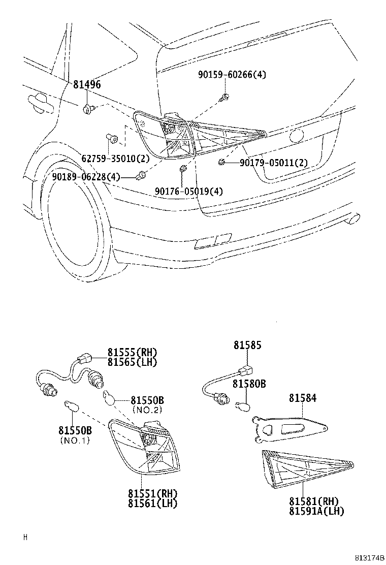 81581-21150 LENS, REAR LAMP product image