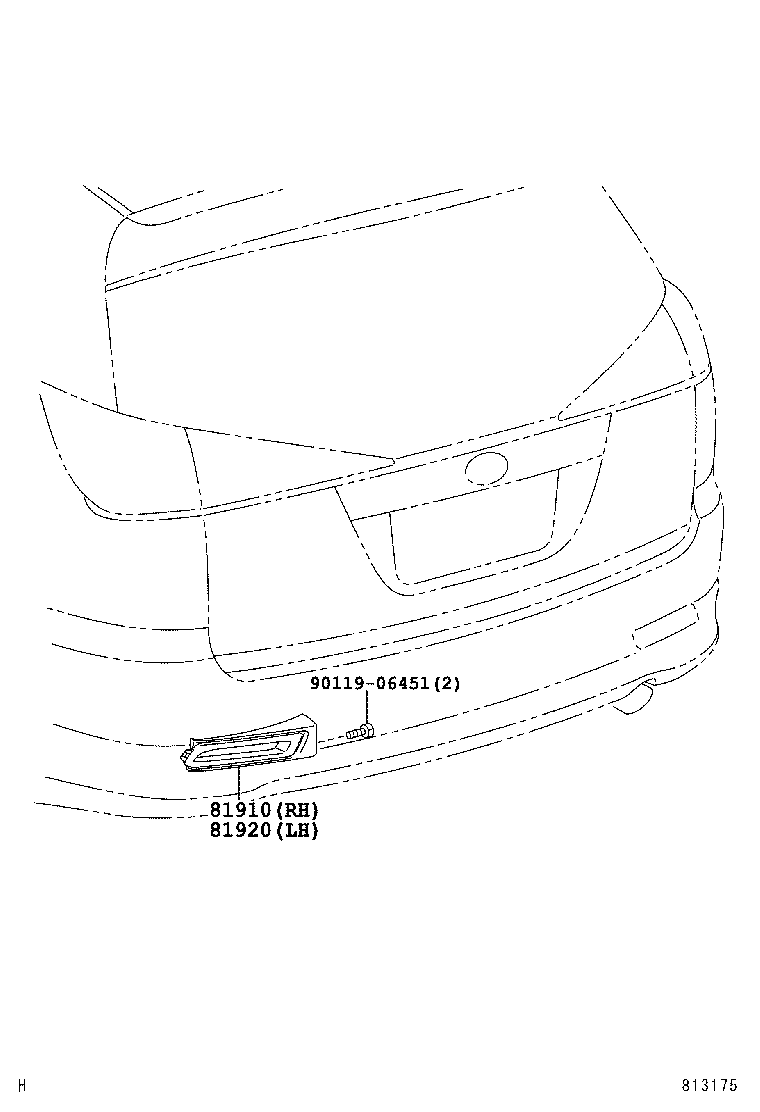 81920-21030-C0 REFLECTOR ASSY, REFLEX, LH product image