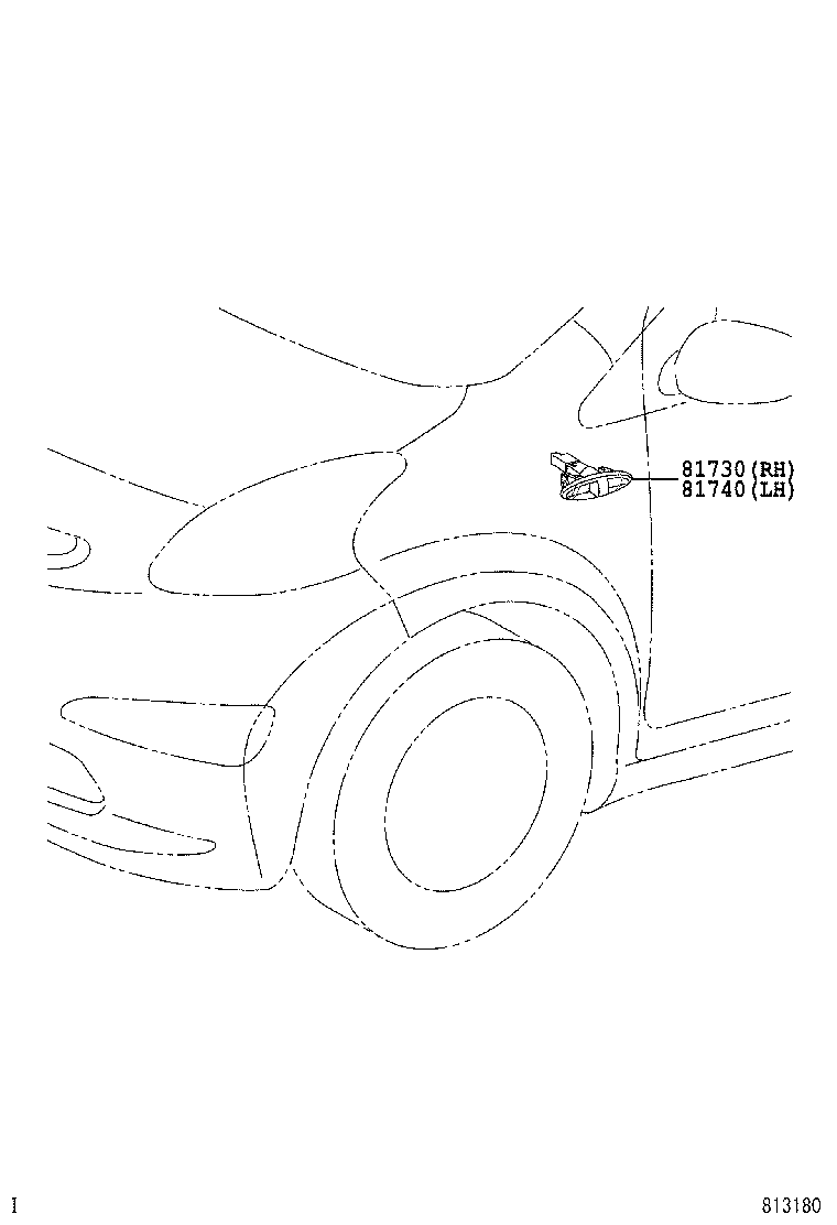 81730-0H010 LAMP ASSY, SIDE TURN SIGNAL, RH product image