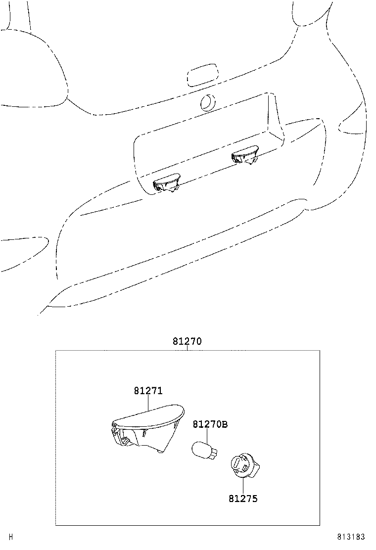90069-81005 SOCKET AND WIRE, LICENSE PLATE LAMP product image