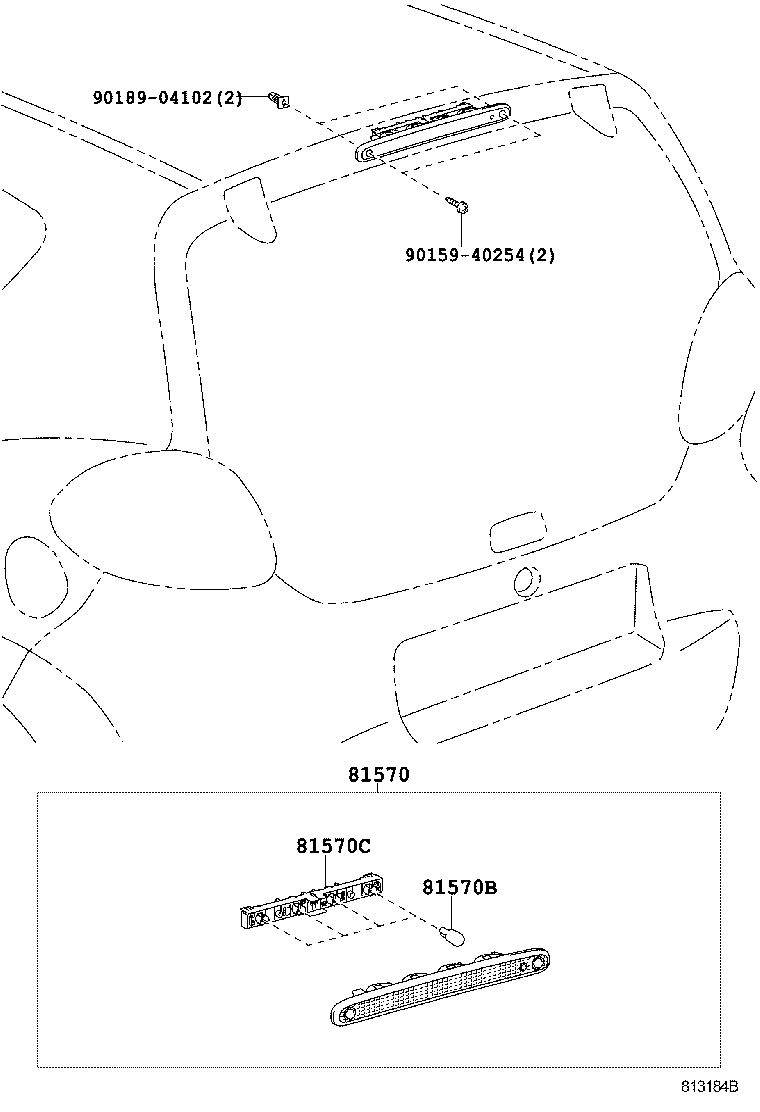 81576-0H010 SOCKET, CENTER STOP LAMP product image