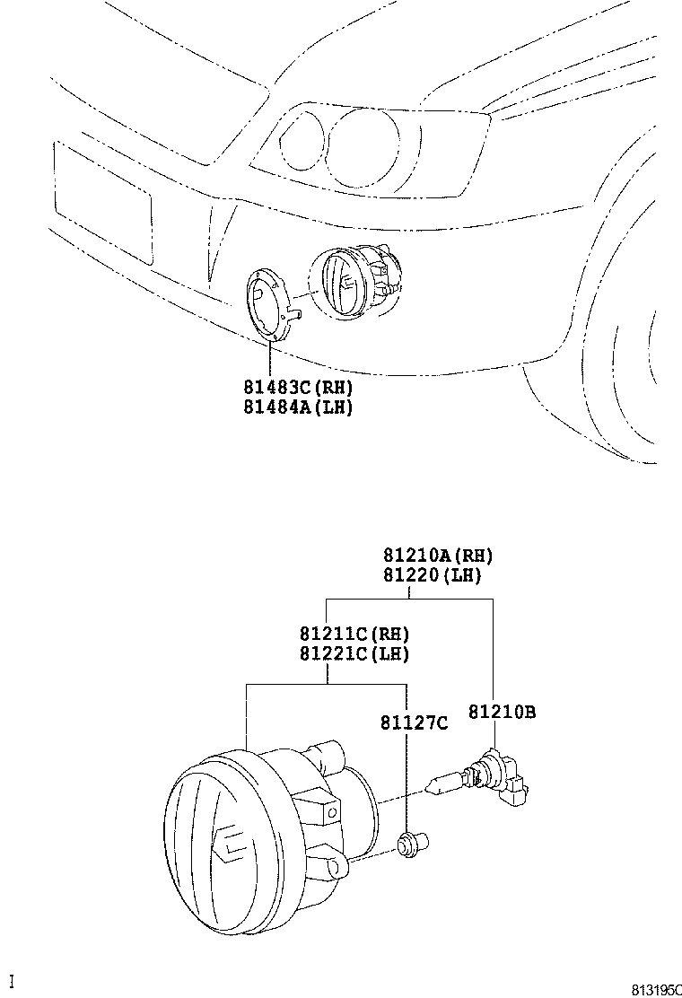 81483-48030 PROTECTOR, FOG LAMP, RH product image