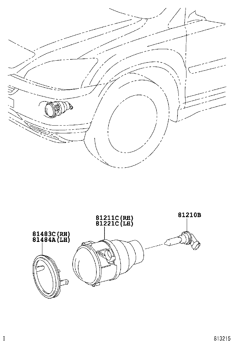 81211-48041 LAMP UNIT, FOG LAMP, RH product image