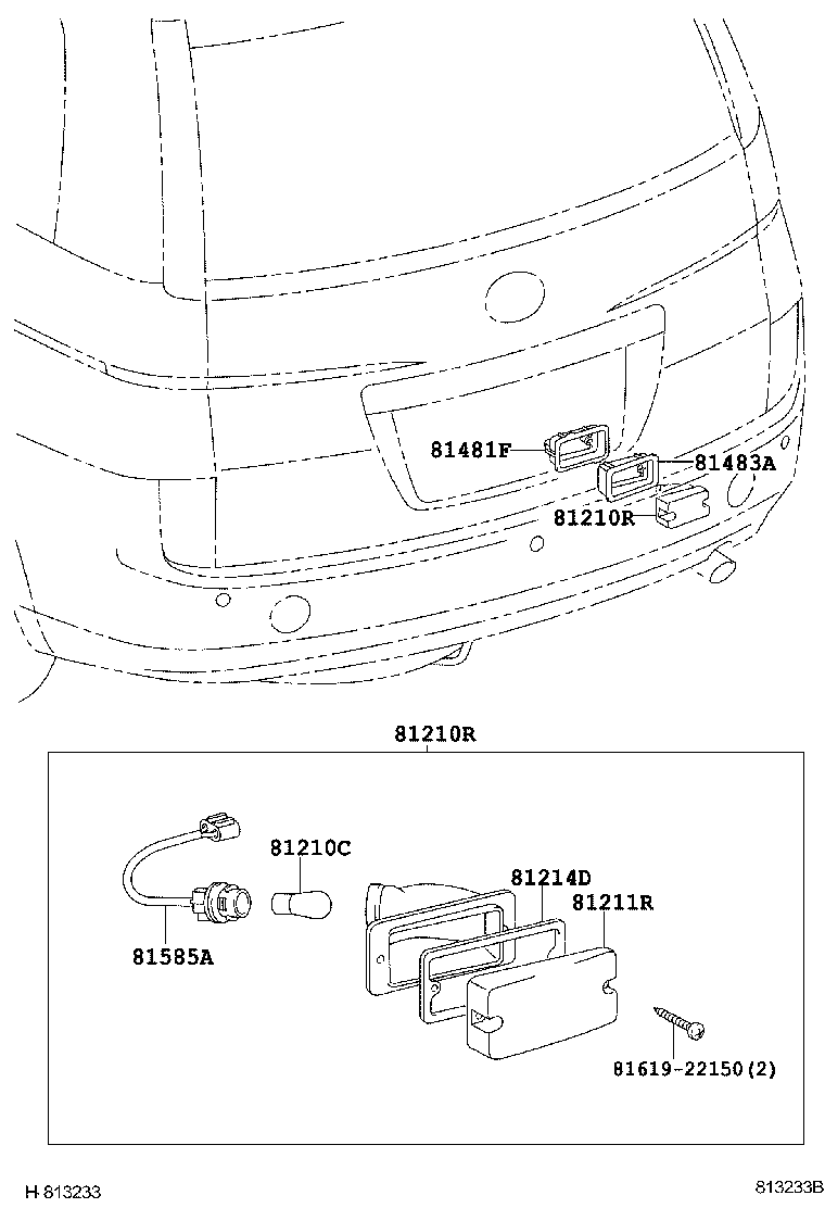 81480-44010 LAMP ASSY, REAR FOG product image