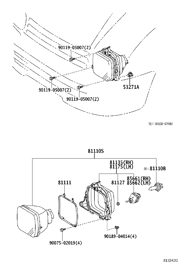 81121-28250 SPRING, HEADLAMP TENSION product image