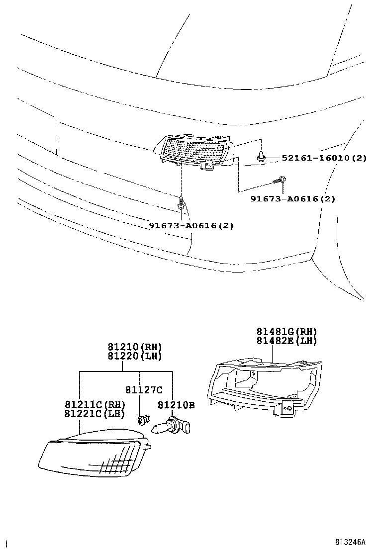 52126-58010 BRACKET, FOG LAMP MOUNTING, LH product image