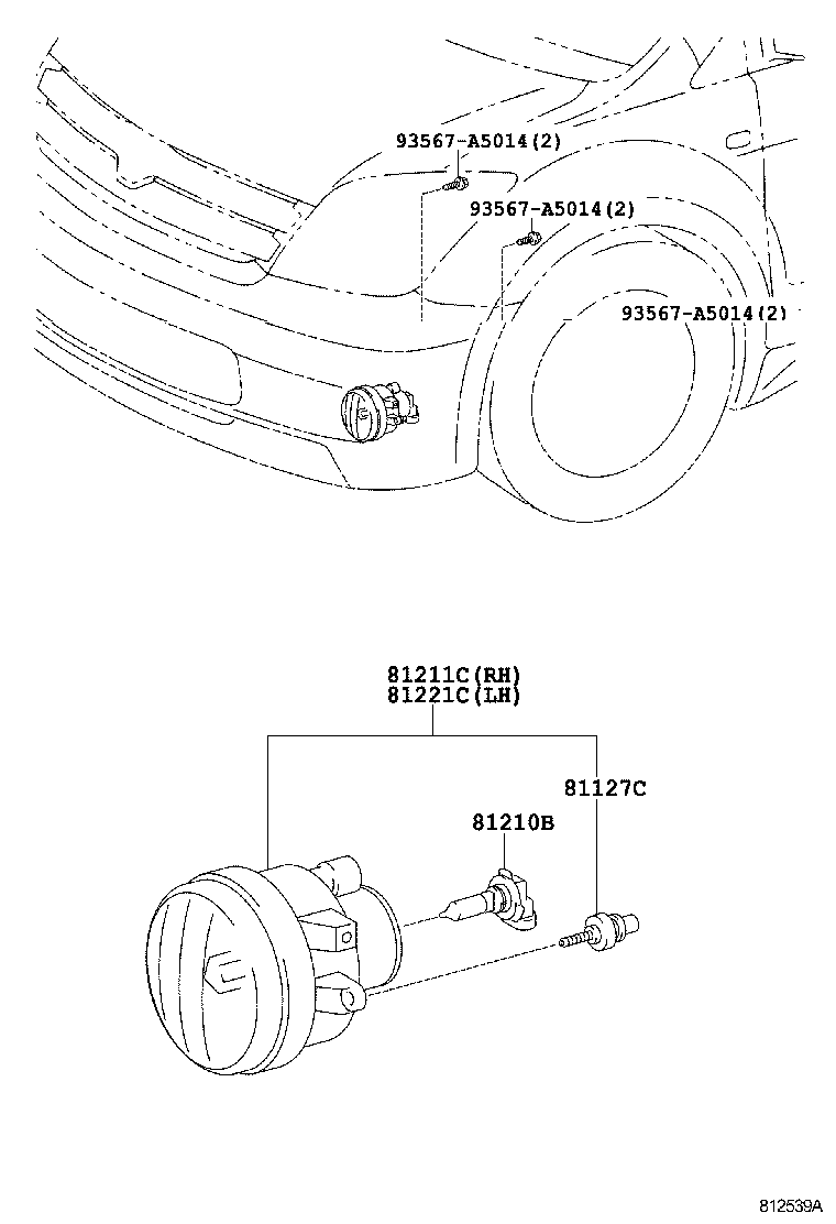 52126-52040 BRACKET, FOG LAMP MOUNTING, LH product image