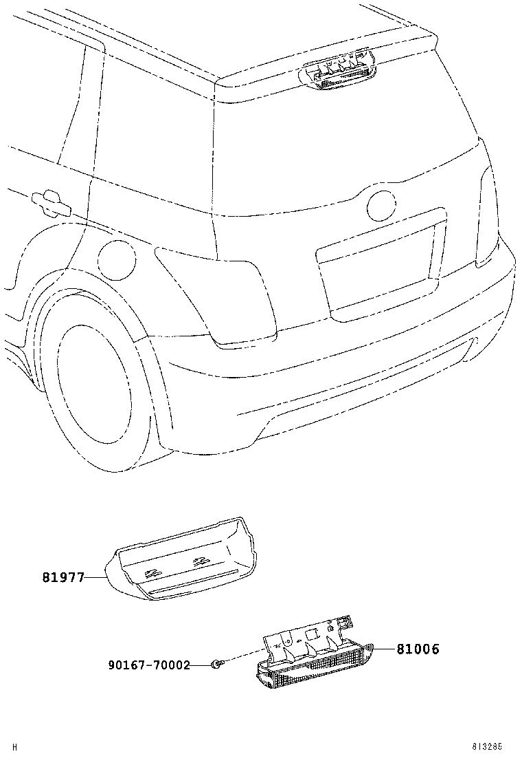 81006-52020 LAMP SET, STOP CENTER product image