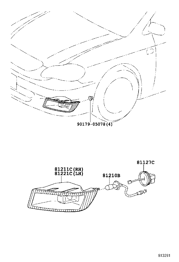 81229-12140 BRACKET, FOG LAMP, LH product image
