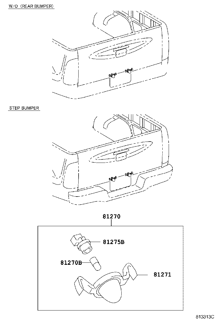 81271-04040 LENS, LICENSE PLATE LAMP product image