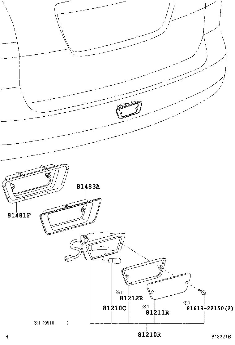 81480-28010 LAMP ASSY, REAR FOG product image
