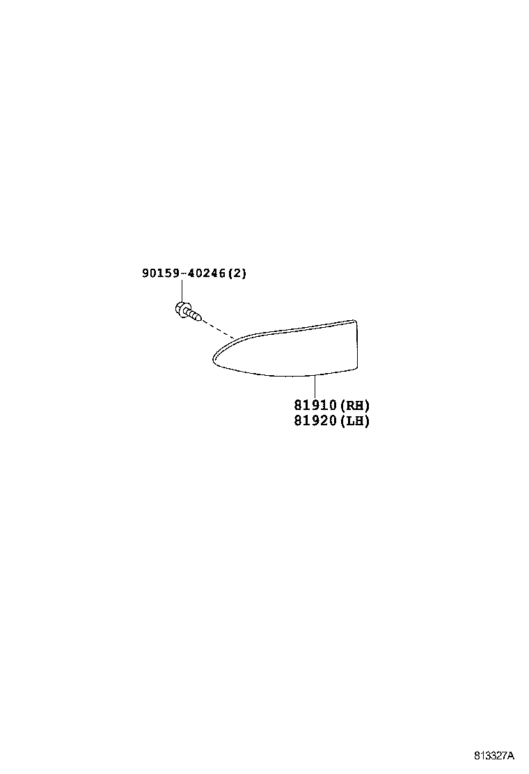 81920-53020 REFLECTOR ASSY, REFLEX, LH product image